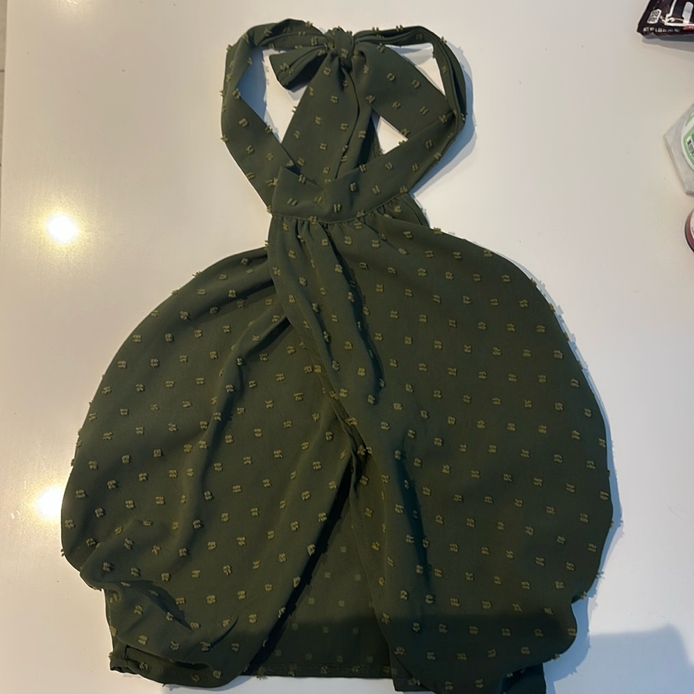 Green Crop Top